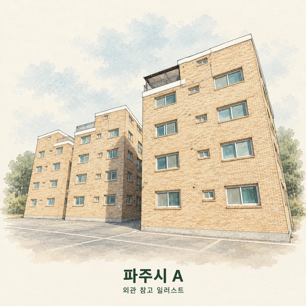 파주시 A 관리 현장 외관 참고 AI 일러스트